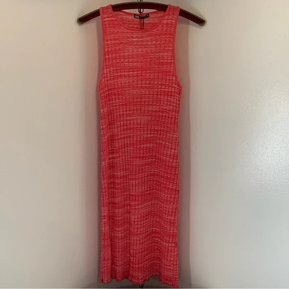 *NWT* Zara Ribbed Midi Dress - Picture 2 of 9